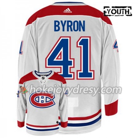 Dětské Hokejový Dres Montreal Canadiens PAUL BYRON 41 Adidas Bílá Authentic